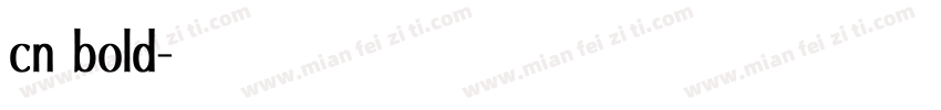 cn bold字体转换